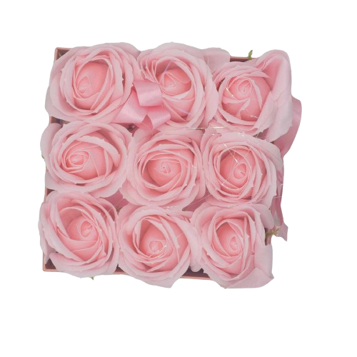 Bouquet cadeau de fleurs en savon roses roses