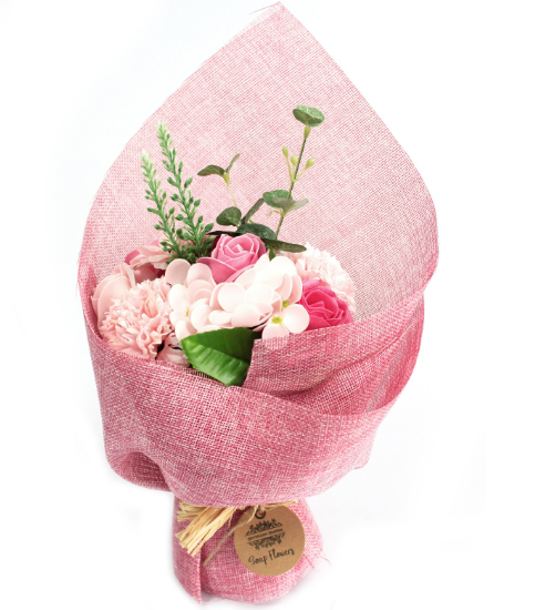 Bouquet de fleurs de savon- Rose